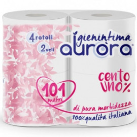 pol-caaurora  CARTA IGIENICA AURORA 2 VELI  RT.4- 220 STRAPPI