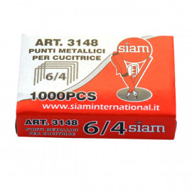 pol-3148  PUNTI METALLICI IN ACCIAIO 6/4 PZ.1000